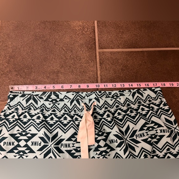 PINK Victoria’s Secret pajama casual pants green Aztec lounge thin size large - Picture 12 of 13